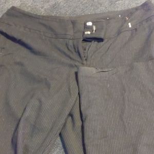 Black pinstripe dress pants